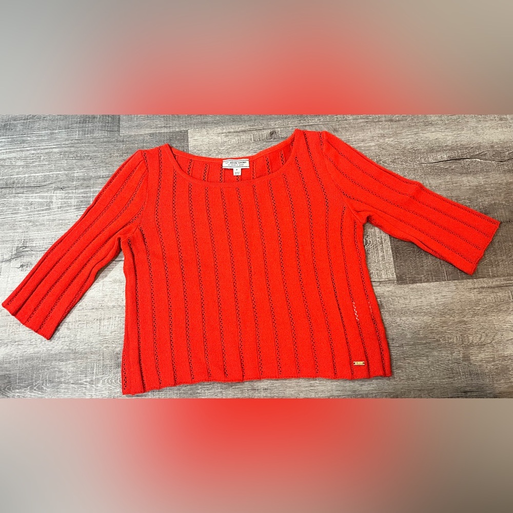 ST JOHN SPORT by Marie Grey vintage wool pullover cropped sweater
